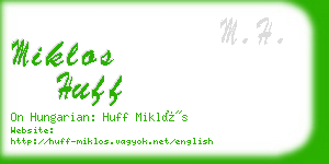 miklos huff business card